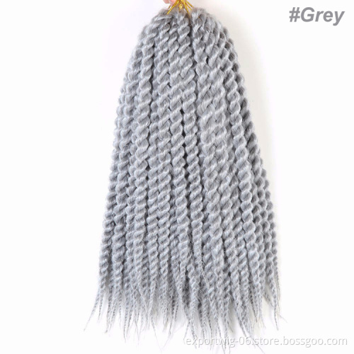 Twist synthetic Braiding Crochet Hair Extension Senegalese Twist Crochet ombre Braids Twists Box Braid jumbo Silver Grey